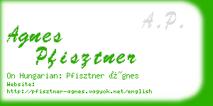 agnes pfisztner business card